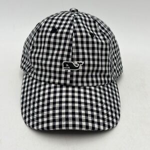 Vineyard Vines Black & White Gingham Adjustable Baseball Cap Shop Classic Logo Baseball Hat at vineyard vines main image 3